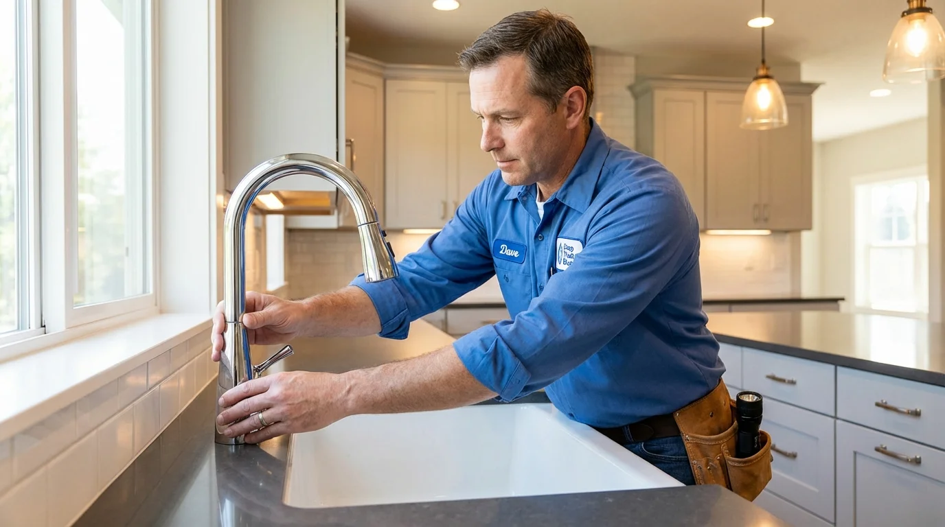 Kitchen faucet installation by Johns Plumbing LLC in Adrian